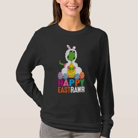 Dinosaur Easter Day Eggs cellent Happy East Rawr r T-shirt (Voorkant)