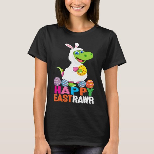 Dinosaur Easter Day Eggs cellent Happy East Rawr r T-shirt (Voorkant)