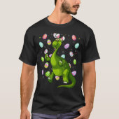 Dinosaur Easter Egg Funny Brontosaurus Pasen T-shirt (Voorkant)