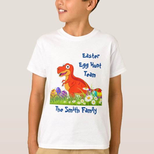 Dinosaur Easter Egg Hunt Team T-shirt (Voorkant)