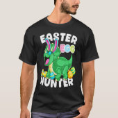 Dinosaur Easter Egg Hunter Triceratops Bunny Egg H T-shirt (Voorkant)