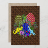 Dinosaur Easter Eggs Kaart (Voorkant / Achterkant)