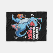 Dinosaur Easter Saurus T Rex Boys Girls Kinder Bun Fleece Deken (Voorkant (Horizontaal))