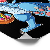 Dinosaur Easter Saurus T Rex Boys Girls Kinder Bun Poster (Hoek)
