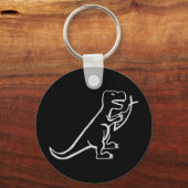 Dinosaur Eating Fish Sleutelhanger (Voorkant)