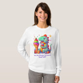 Dinosaur Eating Ice-Cream: Grappig citaat T-shirt (Voorkant volledig)