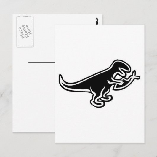 Dinosaur Eating Jesus Fish Briefkaart (Voorkant / Achterkant)