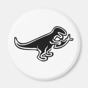 Dinosaur Eating Jesus Fish Magnet