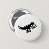 Dinosaur Eating Jesus Fish Ronde Button 5,7 Cm (Voorkant /achterkant)