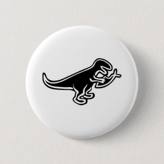 Dinosaur Eating Jesus Fish Ronde Button 5,7 Cm