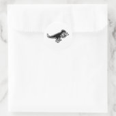 Dinosaur Eating Jesus Fish Ronde Sticker (Tas)