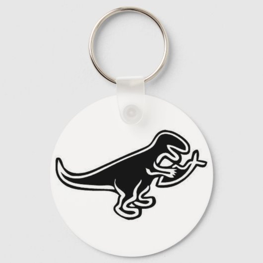 Dinosaur Eating Jesus Fish Sleutelhanger (Voorkant)