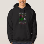 Dinosaur Eating Reindeer Ugly Christmas Sweater Fu (Voorkant)