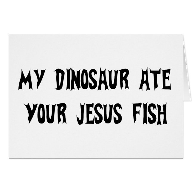 Dinosaur Eats Jesus Fish (Voorkant Horizontaal)