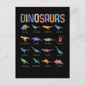 Dinosaur Education Triceratops Stegosaurus Trex Briefkaart (Voorkant)