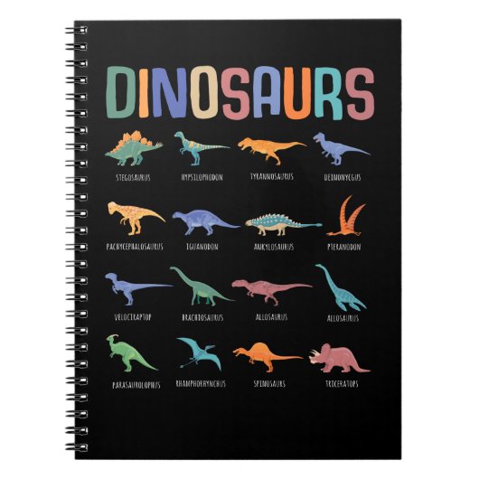 Dinosaur Education Triceratops Stegosaurus Trex Notitieboek (Voorkant)