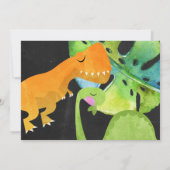 Dinosaur eerste verjaardag met Foto Kaart (Achterkant)