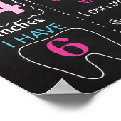 Dinosaur Eerste verjaardag van een meisje Poster (Hoek)