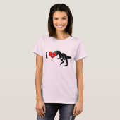 Dinosaur eet hart t-shirt (Voorkant volledig)