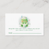 Dinosaur Egg Baby shower Diaper Raffle Informatiekaartje (Voorkant)