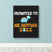 Dinosaur Egg Hatching promoot aan Big Brother Canvas Afdruk (Insitu (Houten vloer))