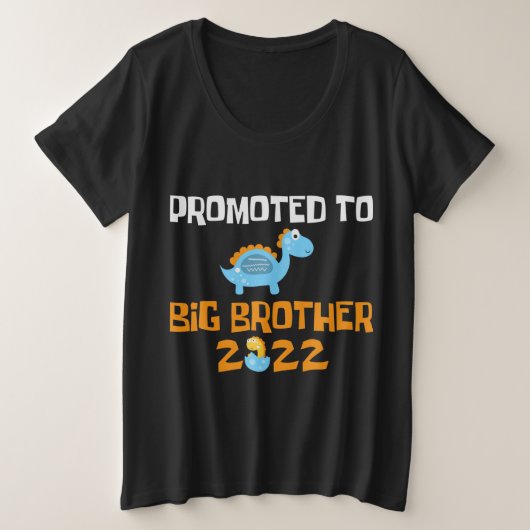 Dinosaur Egg Hatching promoot aan Big Brother Grote Maat T-shirt (Design voorkant)