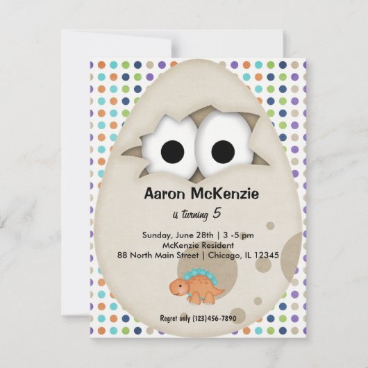 Dinosaur Egg Kaart (Voorkant)