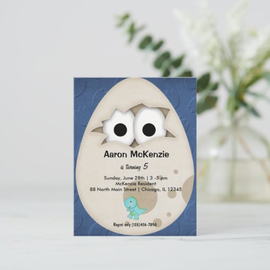 Dinosaur Egg Kaart (Staand voorkant)