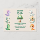 Dinosaur Egg Schattigee Waterverf Baby Diapper Raf Informatiekaartje (Voorkant)