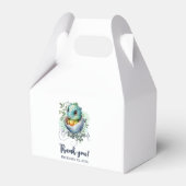 Dinosaur Egg Schattigee Waterverf verlaat Baby sho Bedankdoosjes (Voorkant Zijde)