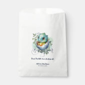 Dinosaur Egg Schattigee Waterverf verlaat Baby sho Bedankzakje (Voorkant)