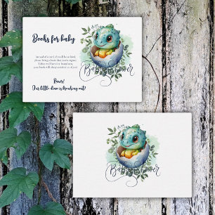 Dinosaur Egg Schattigee Waterverf verlaat Baby sho Informatiekaartje