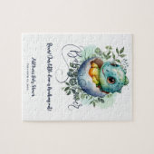 Dinosaur Egg Schattigee Waterverf verlaat Baby sho Legpuzzel (Horizontaal)