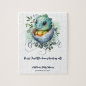 Dinosaur Egg Schattigee Waterverf verlaat Baby sho Legpuzzel (Verticaal)