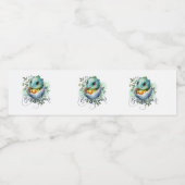 Dinosaur Egg Schattigee Waterverf verlaat Baby sho Waterfles Etiket (Enkel label)