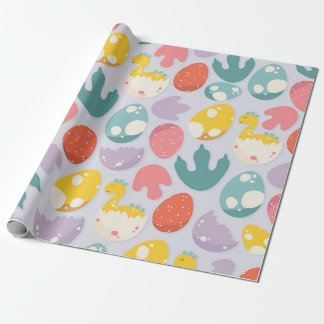 Dinosaur Eieren en Voetafdrukken Cadeaupapier