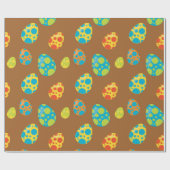 Dinosaur-eieren Prehistorische kinder partijschroo Cadeaupapier (Vlak)