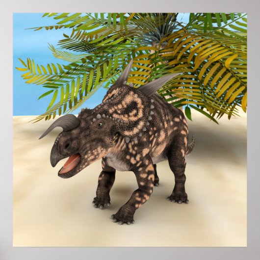 Dinosaur Einiosaurus Poster (Voorkant)