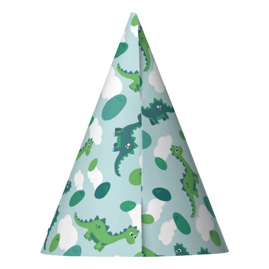 Dinosaur eitjes verjaardagsfeest pet jongens feesthoedjes (Achterkant)