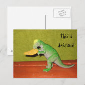 Dinosaur en Corn Chip Briefkaart (Voorkant / Achterkant)