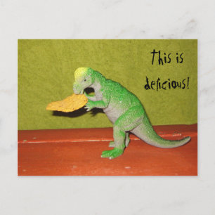 Dinosaur en Corn Chip Briefkaart