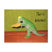 Dinosaur en Corn Chip Briefkaart