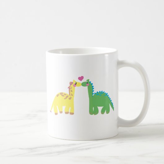 DINOsaur en een GIRAFFE Koffiemok (Rechts)