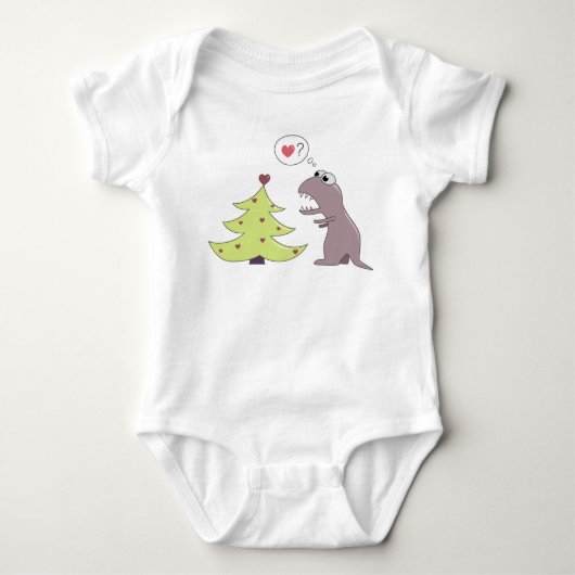 Dinosaur en kerstboom romper (Voorkant)