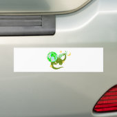 Dinosaur en wereldbol bumpersticker (Op auto)