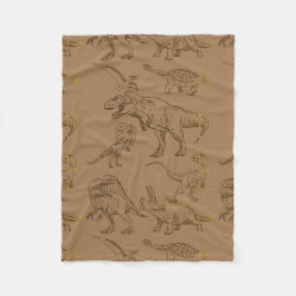 DINOSAUR ERA CARTOON QUOTE FLEECE DEKEN