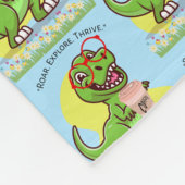 DINOSAUR ERA CARTOON QUOTE FLEECE DEKEN (Hoek)