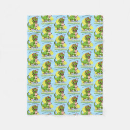 DINOSAUR ERA CARTOON QUOTE FLEECE DEKEN