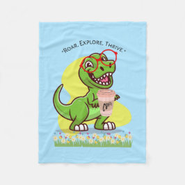 DINOSAUR ERA CARTOON QUOTE FLEECE DEKEN