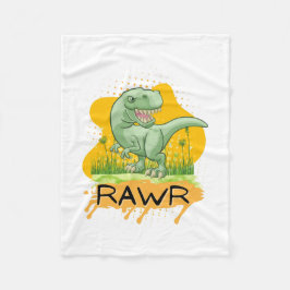 DINOSAUR ERA CARTOON QUOTE FLEECE DEKEN